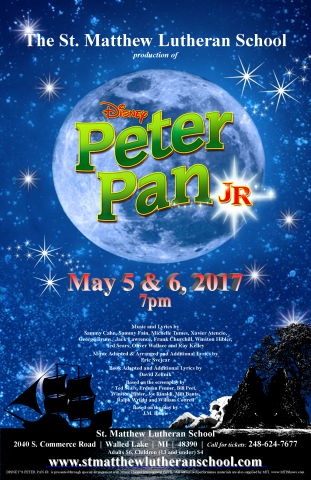 "Disney's Peter Pan Jr." May 5 & 6, 2017